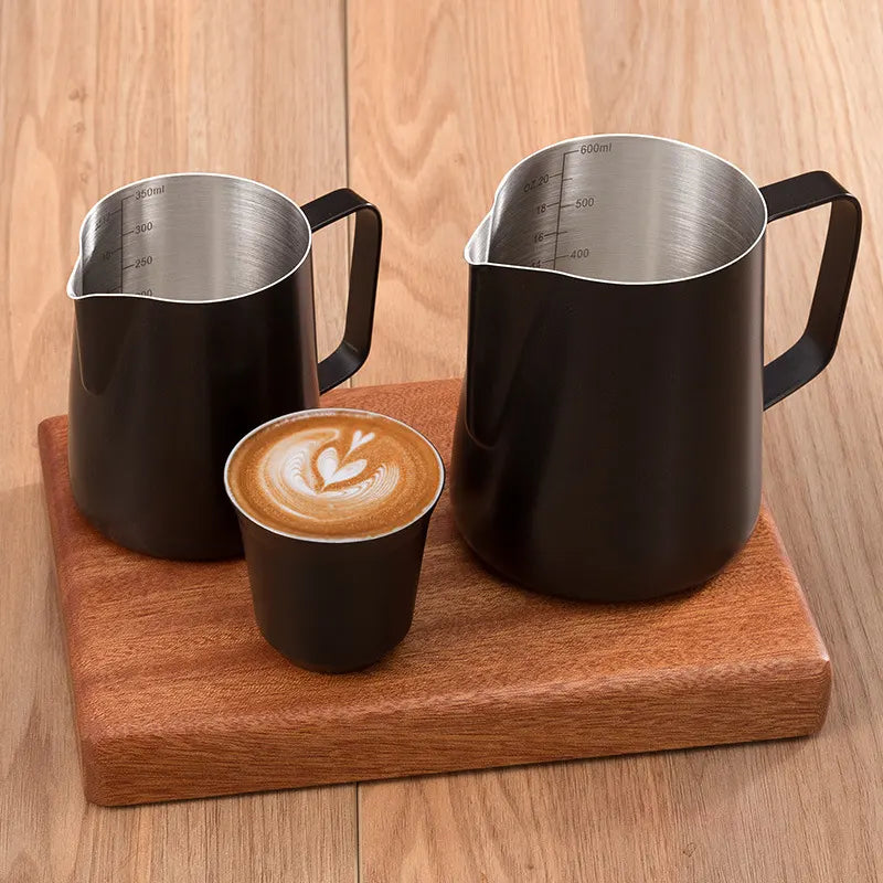 stainless steel milk frothing pitchers for home latte art