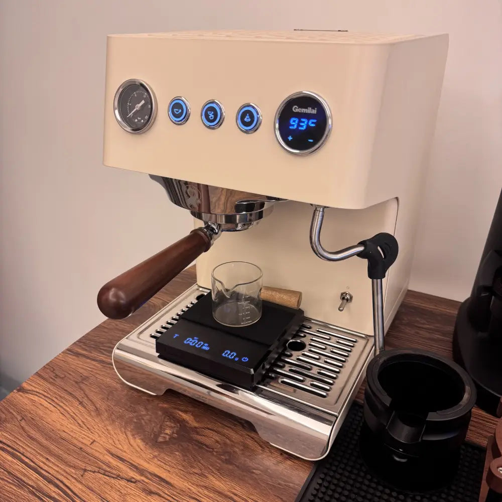 compact espresso scale under espresso machine