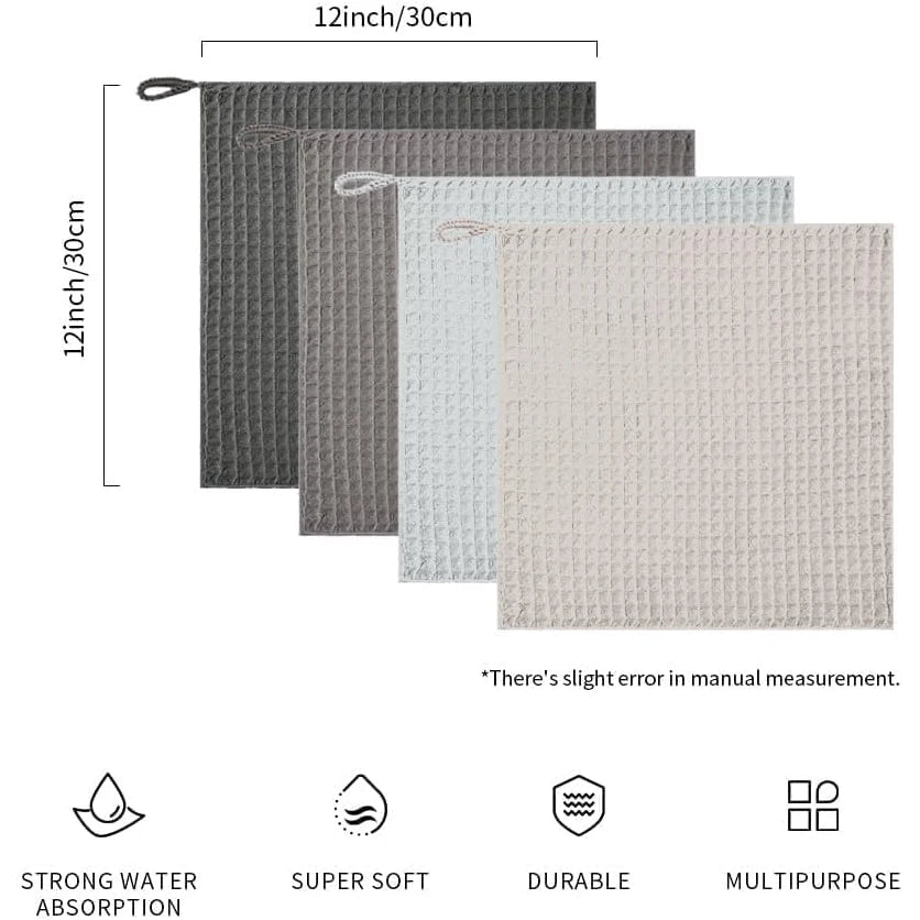 12 by 12 inch barista microfiber cloth size guide