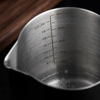 304 stainless steel milk pitcher with inner and outer volume markings