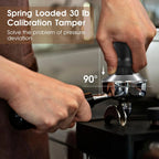 30lb calibrated espresso tamper with WDT tool and magnetic dosing funnel