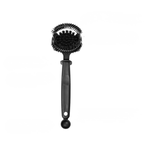 Matte black and minimalist white 360 degree espresso group head cleaning brushes with replaceable nylon bristles by Culturbo.