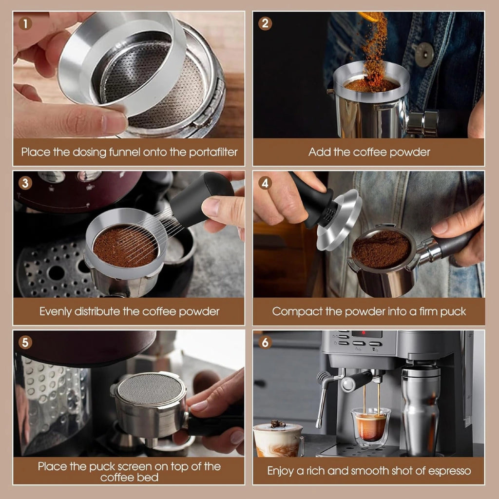 4-in-1 espresso puck prep kit for cleaner home barista workflow