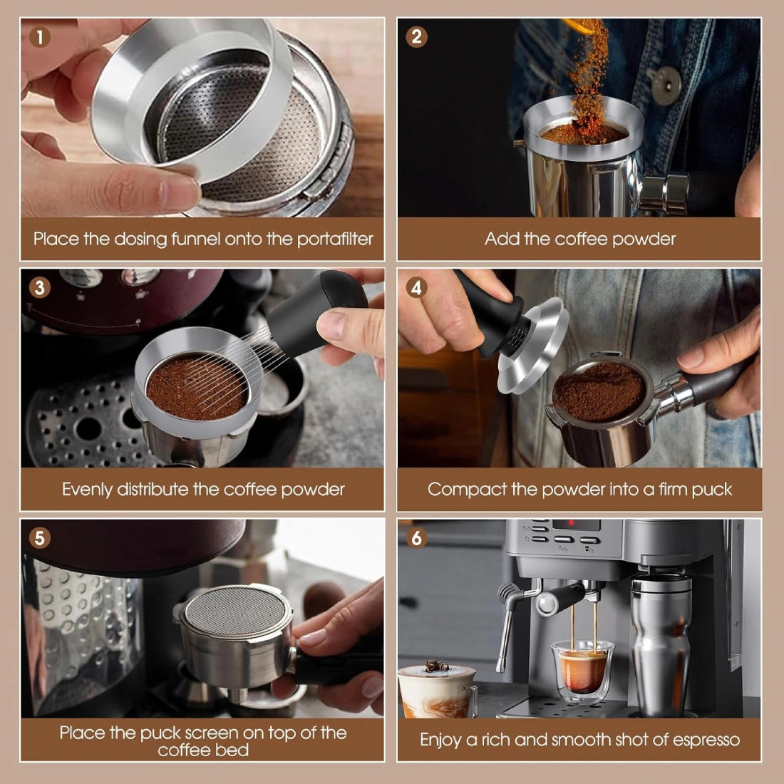4-in-1 espresso puck prep kit for cleaner home barista workflow