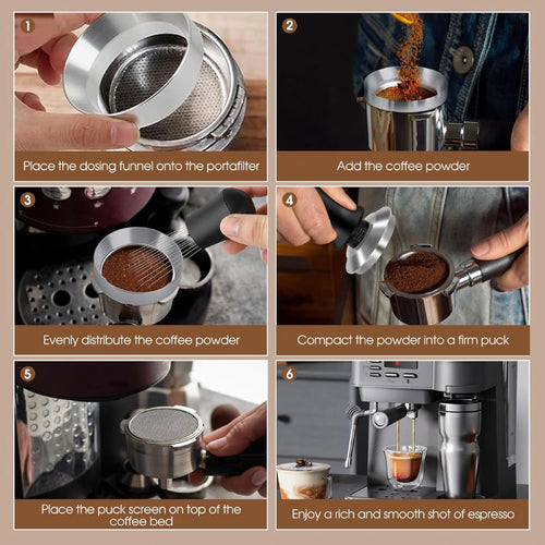 4-in-1 espresso puck prep kit for cleaner home barista workflow