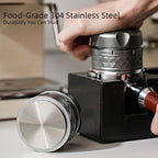 Exploded view of stainless steel base and alloy shell.