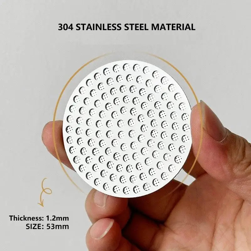 Reusable espresso puck screens available in 51mm, 53mm and 58mm sizes