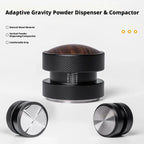 Gravity-fed espresso distributor auto height adjustment