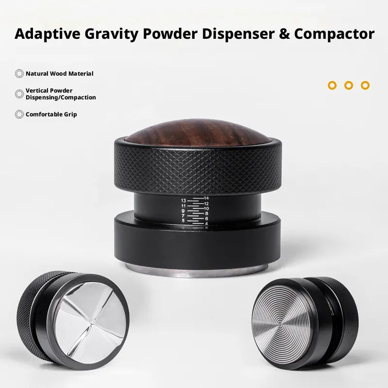 Gravity-fed espresso distributor auto height adjustment