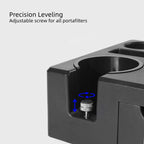 Adjustable support screw for level espresso tamping