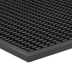Close up of large pill shape design on coffee drying mat for airflow and anti-slip.