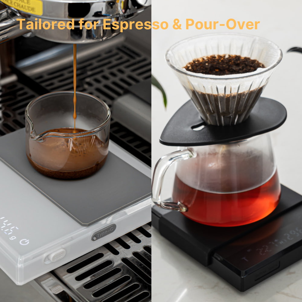 Culturbo 0.1g precision digital coffee scale for espresso and pour-over brewing
