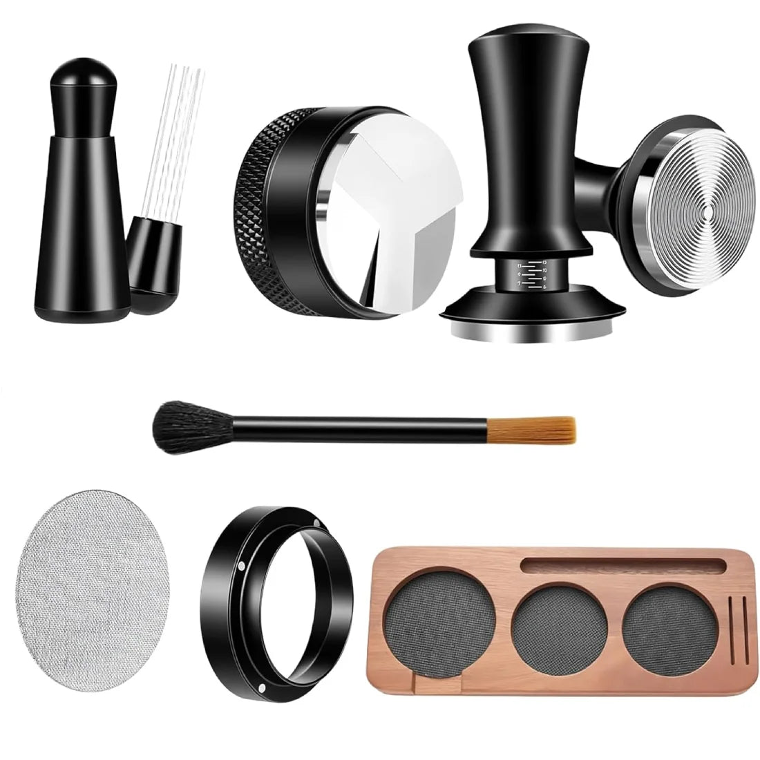 Culturbo 7-in-1 espresso accessory kit for home barista puck prep