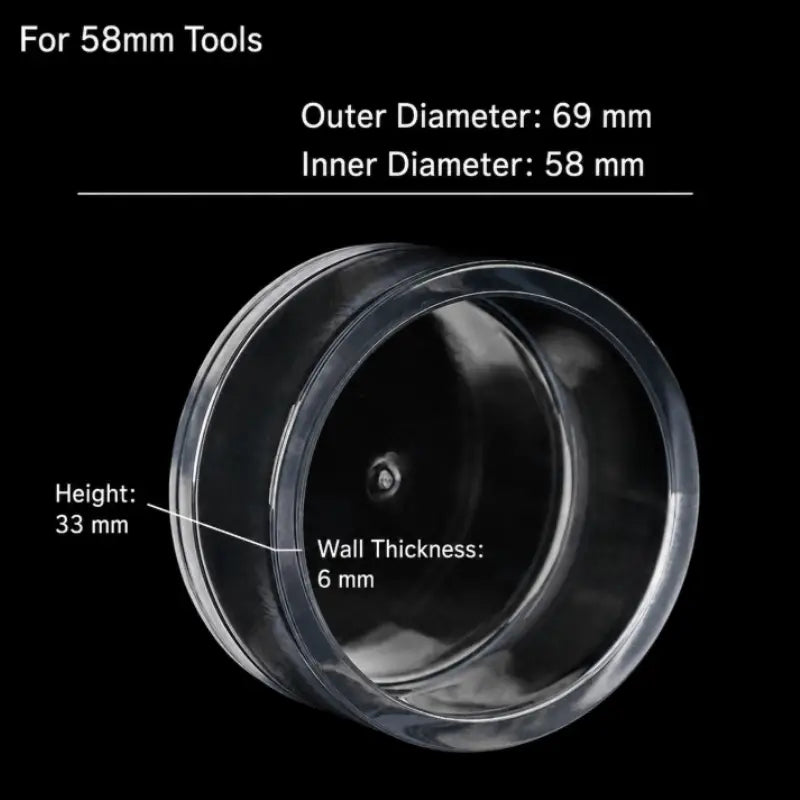 58mm espresso puck prep cup size specification