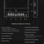 Culturbo coffee scale display and button instructions