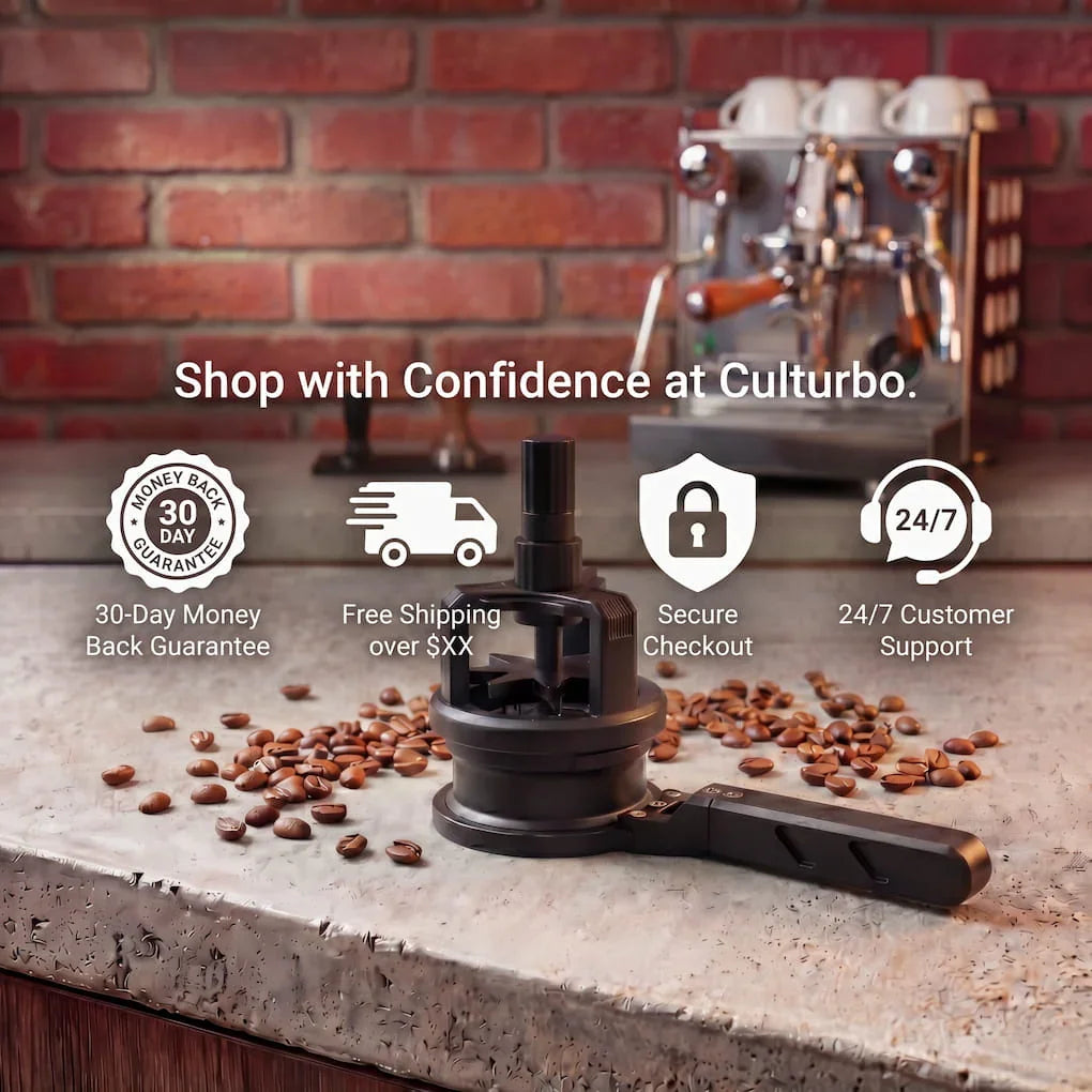 Culturbo espresso accessories store 30-day guarantee and free shipping