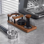Culturbo specialty coffee accessory collection with walnut tamper station