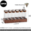 Dimensions for uniform size single dosing coffee bean cellars 12 pieces 21g.