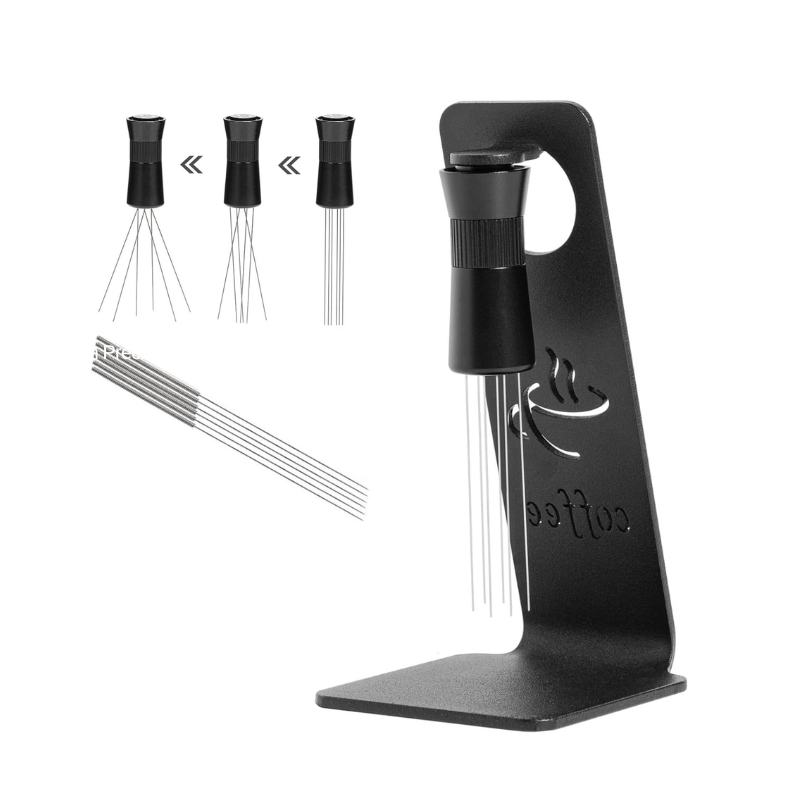 Culturbo WDT espresso tool with magnetic stand for home puck prep