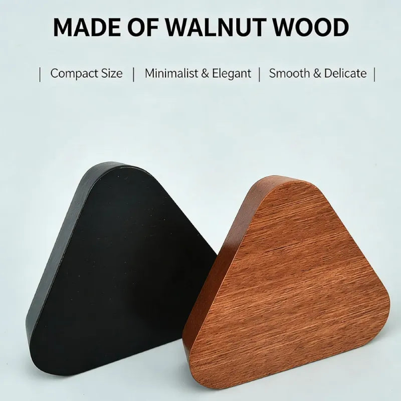 Minimal espresso puck screen kit with wood stand for home baristas