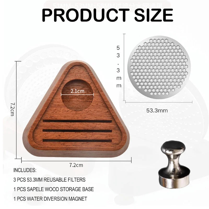 Reusable espresso puck screens available in 51mm 53mm and 58mm sizes