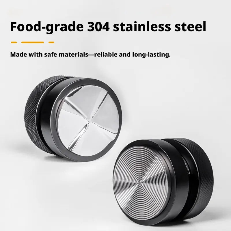 Professional 304 steel base for coffee puck prep