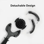 Extreme close up detailing the high-density woven heat-resistant rigid nylon bristles engineered for espresso shower screens.