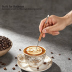 Dimension and structure diagram of the 304 steel coffee carving pen.