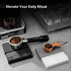 Minimal coffee bar setup with Culturbo digital coffee scale