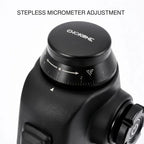 stepless grind adjustment dial on espresso grinder